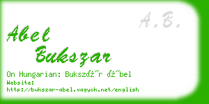 abel bukszar business card